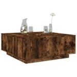 Sofabord 100x100x40 cm konstrueret træ røget egetræsfarve - Kategori: 4 Sofabord 100x100x40 cm konstrueret træ røget egetræsfarve