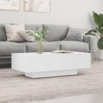 Sofabord 100×49,5×31 cm konstrueret træ hvid - Kategori: 4 Sofabord 100x49,5x31 cm konstrueret træ hvid