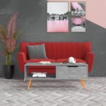 Sofabord 100×49,5×43 cm spånplade betongrå - Kategori: 4 Sofabord 100x49,5x43 cm spånplade betongrå