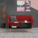 Sofabord 100×49,5×43 cm spånplade sort højglans - Kategori: 4 Sofabord 100x49,5x43 cm spånplade sort højglans