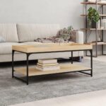 Sofabord 100x49x45 cm konstrueret træ sonoma-eg - Kategori: 4 Sofabord 100x49x45 cm konstrueret træ sonoma-eg