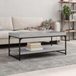 Sofabord 100x49x45 cm konstrueret træ sonoma-eg grå - Kategori: 4 Sofabord 100x49x45 cm konstrueret træ sonoma-eg grå