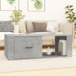 Sofabord 100×50,5×35 cm konstrueret træ betongrå - Kategori: 4 Sofabord 100x50,5x35 cm konstrueret træ betongrå