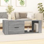 Sofabord 100×50,5×35 cm konstrueret træ grå sonoma-eg - Kategori: 4 Sofabord 100x50,5x35 cm konstrueret træ grå sonoma-eg