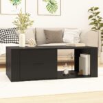 Sofabord 100×50,5×35 cm konstrueret træ sort - Kategori: 4 Sofabord 100x50,5x35 cm konstrueret træ sort