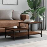 Sofabord 100×50,5×45 cm konstrueret træ brun egetræsfarve - Kategori: 4 Sofabord 100x50,5x45 cm konstrueret træ brun egetræsfarve