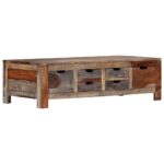 Sofabord 100x50x30 cm massivt sheeshamtræ grå - Kategori: 4 Sofabord 100x50x30 cm massivt sheeshamtræ grå