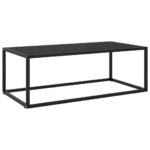 Sofabord 100x50x35 cm glas sort - Kategori: 4 Sofabord 100x50x35 cm glas sort