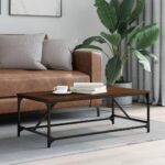 Sofabord 100x50x35 cm konstrueret træ brun egetræsfarve - Kategori: 4 Sofabord 100x50x35 cm konstrueret træ brun egetræsfarve