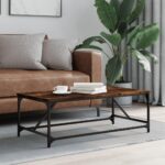 Sofabord 100x50x35 cm konstrueret træ røget egetræsfarve - Kategori: 4 Sofabord 100x50x35 cm konstrueret træ røget egetræsfarve