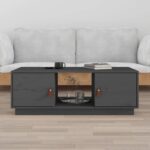 Sofabord 100x50x35 cm massivt fyrretræ grå - Kategori: 4 Sofabord 100x50x35 cm massivt fyrretræ grå