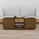Sofabord 100x50x35 cm massivt fyrretræ gyldenbrun - Kategori: 4 Sofabord 100x50x35 cm massivt fyrretræ gyldenbrun