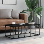 Sofabord 100x50x35,5 cm konstrueret træ sort - Kategori: 4 Sofabord 100x50x35,5 cm konstrueret træ sort