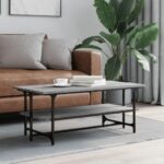 Sofabord 100x50x40 cm konstrueret træ Grå sonoma-eg - Kategori: 4 Sofabord 100x50x40 cm konstrueret træ Grå sonoma-eg