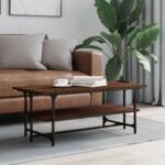 Sofabord 100x50x40 cm konstrueret træ brun egetræsfarve - Kategori: 4 Sofabord 100x50x40 cm konstrueret træ brun egetræsfarve