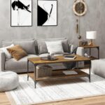 Sofabord 100x50x40 cm konstrueret træ røget egetræsfarve - Kategori: 4 Sofabord 100x50x40 cm konstrueret træ røget egetræsfarve