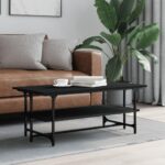 Sofabord 100x50x40 cm konstrueret træ sort - Kategori: 4 Sofabord 100x50x40 cm konstrueret træ sort