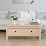 Sofabord 100x50x40 cm massivt fyrretræ - Kategori: 4 Sofabord 100x50x40 cm massivt fyrretræ