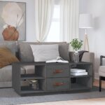 Sofabord 100x50x41 cm massivt fyrretræ grå - Kategori: 4 Sofabord 100x50x41 cm massivt fyrretræ grå