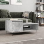 Sofabord 100x50x45 cm konstrueret træ betongrå - Kategori: 4 Sofabord 100x50x45 cm konstrueret træ betongrå