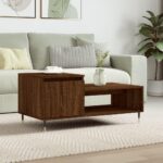 Sofabord 100x50x45 cm konstrueret træ brun egetræsfarve - Kategori: 4 Sofabord 100x50x45 cm konstrueret træ brun egetræsfarve