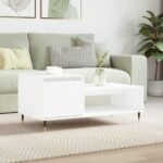 Sofabord 100x50x45 cm konstrueret træ hvid - Kategori: 4 Sofabord 100x50x45 cm konstrueret træ hvid