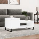 Sofabord 100x50x45 cm konstrueret træ hvid - Kategori: 4 Sofabord 100x50x45 cm konstrueret træ hvid
