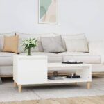 Sofabord 100x50x45 cm konstrueret træ hvid - Kategori: 4 Sofabord 100x50x45 cm konstrueret træ hvid