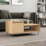 Sofabord 100x50x45 cm konstrueret træ sonoma-eg - Kategori: 4 Sofabord 100x50x45 cm konstrueret træ sonoma-eg