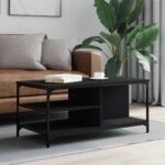 Sofabord 100x50x45 cm konstrueret træ sort - Kategori: 4 Sofabord 100x50x45 cm konstrueret træ sort