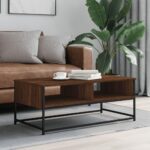Sofabord 100x51x40 cm konstrueret træ brun egetræsfarve - Kategori: 4 Sofabord 100x51x40 cm konstrueret træ brun egetræsfarve