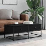 Sofabord 100x51x40 cm konstrueret træ sort - Kategori: 4 Sofabord 100x51x40 cm konstrueret træ sort