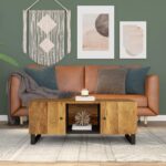 Sofabord 100x54x40 cm massivt mangotræ og konstrueret træ - Kategori: 4 Sofabord 100x54x40 cm massivt mangotræ og konstrueret træ