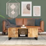 Sofabord 100x54x40 cm massivt mangotræ og konstrueret træ - Kategori: 4 Sofabord 100x54x40 cm massivt mangotræ og konstrueret træ
