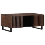 Sofabord 100x55x40 cm massivt mangotræ brun - Kategori: 4 Sofabord 100x55x40 cm massivt mangotræ brun