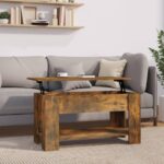 Sofabord 101x49x52 cm konstrueret træ røget egetræsfarve - Kategori: 4 Sofabord 101x49x52 cm konstrueret træ røget egetræsfarve