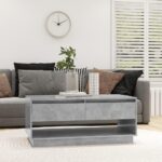 Sofabord 102,5x55x44 cm konstrueret træ betongrå - Kategori: 4 Sofabord 102,5x55x44 cm konstrueret træ betongrå
