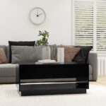 Sofabord 102,5x55x44 cm konstrueret træ sort - Kategori: 4 Sofabord 102,5x55x44 cm konstrueret træ sort