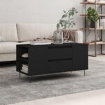Sofabord 102×44,5×50 cm konstrueret træ sort - Kategori: 4 Sofabord 102x44,5x50 cm konstrueret træ sort