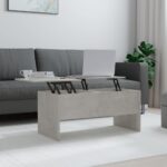 Sofabord 102×50,5×46,5 cm konstrueret træ betongrå - Kategori: 4 Sofabord 102x50,5x46,5 cm konstrueret træ betongrå