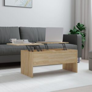 Sofabord 102x50,5x46,5 cm konstrueret træ sonoma-eg