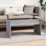 Sofabord 102x50,5x52,5 cm konstrueret træ grå sonoma-eg