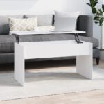 Sofabord 102×50,5×52,5 cm konstrueret træ hvid - Kategori: 4 Sofabord 102x50,5x52,5 cm konstrueret træ hvid