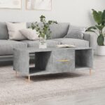 Sofabord 102x50x40 cm konstrueret træ betongrå - Kategori: 4 Sofabord 102x50x40 cm konstrueret træ betongrå