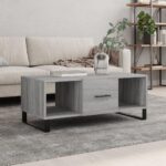 Sofabord 102x50x40 cm konstrueret træ grå sonoma-eg - Kategori: 4 Sofabord 102x50x40 cm konstrueret træ grå sonoma-eg