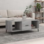 Sofabord 102x50x40 cm konstrueret træ grå sonoma-eg - Kategori: 4 Sofabord 102x50x40 cm konstrueret træ grå sonoma-eg