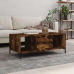 Sofabord 102x50x40 cm konstrueret træ røget egetræsfarve - Kategori: 4 Sofabord 102x50x40 cm konstrueret træ røget egetræsfarve