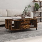 Sofabord 102x50x40 cm konstrueret træ røget egetræsfarve