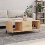 Sofabord 102x50x40 cm konstrueret træ sonoma-eg - Kategori: 4 Sofabord 102x50x40 cm konstrueret træ sonoma-eg