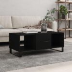 Sofabord 102x50x40 cm konstrueret træ sort - Kategori: 4 Sofabord 102x50x40 cm konstrueret træ sort